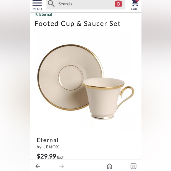 COPY- 2 Lenox Eternal Cup & Saucer Sets. USA - Picture 8 of 8